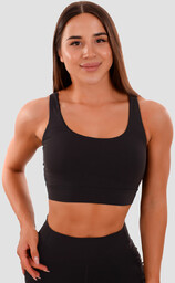 GymBeam Biustonosz sportowy Cut-Out Black