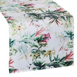 Eurofirany Obrus bieżnik 40x140 Garden 31B biały zielony