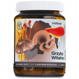 Wellbear Grzyby Witalne Chaga Cordyceps Soplówka Maitake Reishi