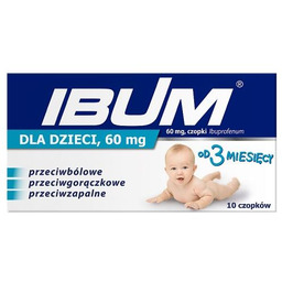 Ibum dla dzieci 60 mg czopki przeciwbólowe, 10