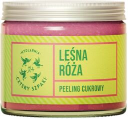 Cztery Szpaki, peeling cukrowy do ciała, leśna róża,