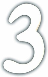 Decopatch AC343O - Cyferka z białej masy papierowej