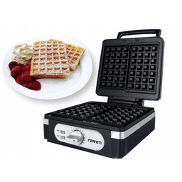 Gofrownica 2 Chrupiące Gofry Wafle Mocna 1400W Nieprzywierająca