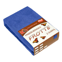 KARO Prześcieradło frotte z gumką 160x220 szafirowe 029