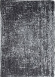 Louis de Poortere Dywan, bawełna, szary/czarny, 150 x