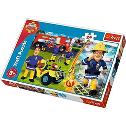 Trefl, puzzle, Maxi, Strażak Sam, Dzielny Strażak Sam,