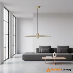 Lampa wisząca FREYA beżowa kapelusz DIMM AZ5907 -