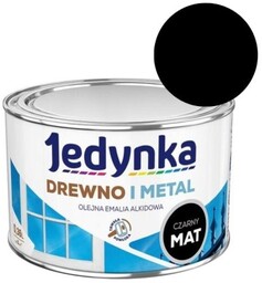 JEDYNKA Emalia Drewno i Metal czarny mat 0,36L