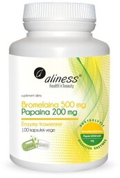 ALINESS Bromelaina 500mg + Papaina 200 mg, 100