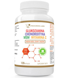 PROGRESS LABS Glukozamina Chondroityna MSM Witamina C 120caps