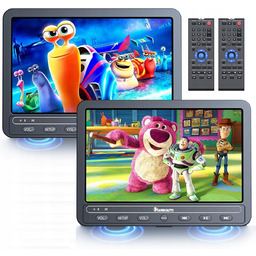 NAVISKAUTO Zestaw Przenośny Odtwarzacz DVD 10,5'' Dwa Monitory