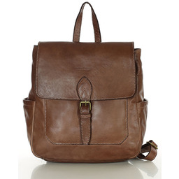 Plecak skórzany MARCO MAZZINI czekoladowy brąz v224b