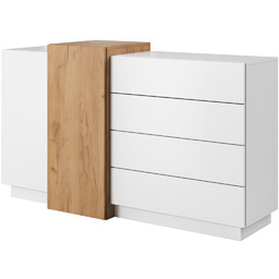 Biała komoda z szufladami 3D F 2D4S
