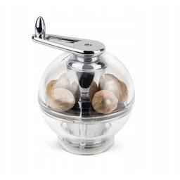 Młynek do gałki muszkatołowej ręczny szklany przezroczysty Peugeot