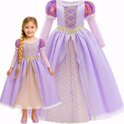 Sukienka Roszpunka Strój Kostium Roszpunki Księżniczka Złotowłosa 152