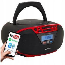 Boombox Przenośny z Bt v5.0+EDR CD-MP3 Bluetooth Audio