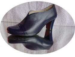 Skorzany BOTEK granat OBCAS lakier elegancja 37