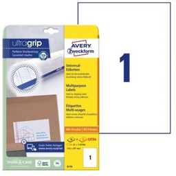 Trwałe etykiety papierowe 210 x 297 mm, białe