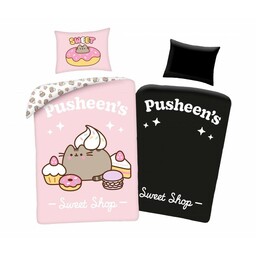 Halantex Pościel świecąca w ciemności 140x200 Pusheen różowa