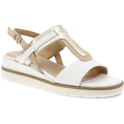 Marco Tozzi Białe Sandały Stylowe Obuwie Damskie