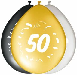Balony z nadrukiem 50tka - 30 cm -