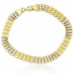 Bransoletka Złota Damska 7,00 mm Szeroka pr 585