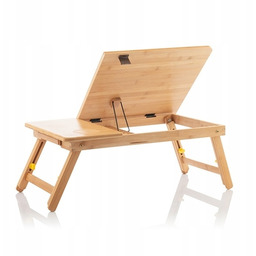 Bambusowy Stolik Pod Laptopa Składany Regulowany Drewniany InnovaGoods