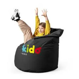 Diablo Chairs KIDO Tkanina Czarny Pufa dla dzieci