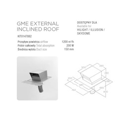 Silnik ELICA GME EXTERNAL INCLINED ROOF (dachowy)