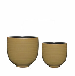 Hübsch - Yuka Doniczka Set of 2 Zielony