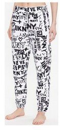 DKNY Spodnie piżamowe YI2822629 Biały Regular Fit