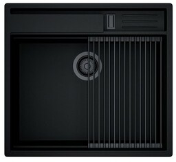 Zlewozmywak GLOBALO SILVANO 60.1 BLACK/BL MAT