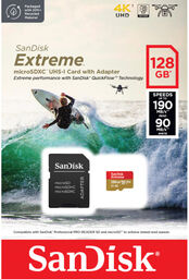 SanDisk SDSQXAA-128G-GN6AA - karta EXTREME microSDXC 128GB, V30,