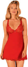 Obsessive Luvae Babydoll & Thong Red L/XL