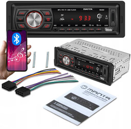 Radio Samochodowe Bluetooth 1-DIN Usb Aux Sd Manta