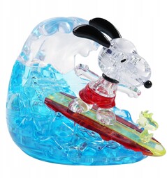 Puzzle 3D Crystal Puzzle: Snoopy Surfer, 41 elementów