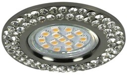 Okrągłe oczko sufitowe 2251042 Candellux kryształki crystals czarne