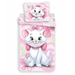 Kotka Marie Pościel Dziecięca 140x200 70x90 Różowa Kokardka