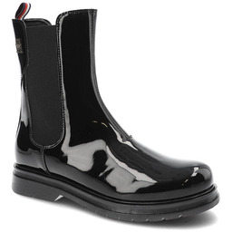 Czarne Botki Tommy Hilfiger Modne Buty Damskie