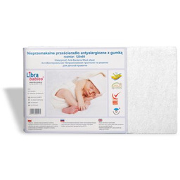 Libra-Babies Prześcieradło nieprzemakalne 120x60cm białe