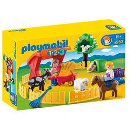 Playmobil 1.2.3 małe zoo ze zwierzętami 6963 klocki
