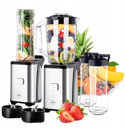 Blender Kielichowy Do Koktajli Szejków 3w1 2 Bidony