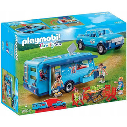 Playmobil Family Fun 9502 Pick-up z przyczepą kempingową.