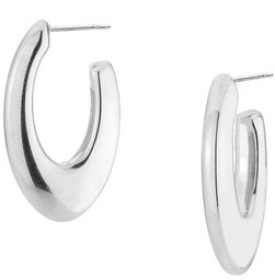 Eleganckie nowoczesne srebrne dmuchane kolczyki na sztyftach antyalergiczna