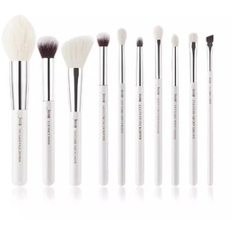 Jessup Zestaw 10 pędzli do makijażu T243 White/Silver