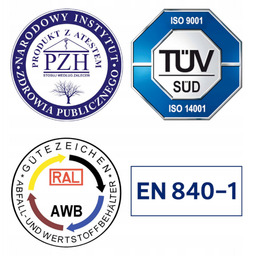 Pojemnik kubeł kosz na odpady i śmieci Europlast