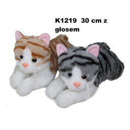 Kot Maskotka Pluszak Kotek Prążek Leżący Dźwięk