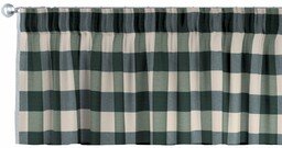 Lambrekin na taśmie marszczącej, zielono-biała krata (5,5x5,5cm), 130