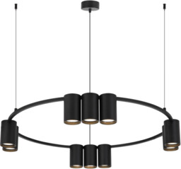 MILAGRO ML0373 Lampa wisząca (koło) GENESIS BLACK 10xGU10