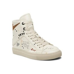 Sneakersy Zadig&amp;amp;Voltaire ZV1747 High Flash SWSN00344 Blanc Tan
